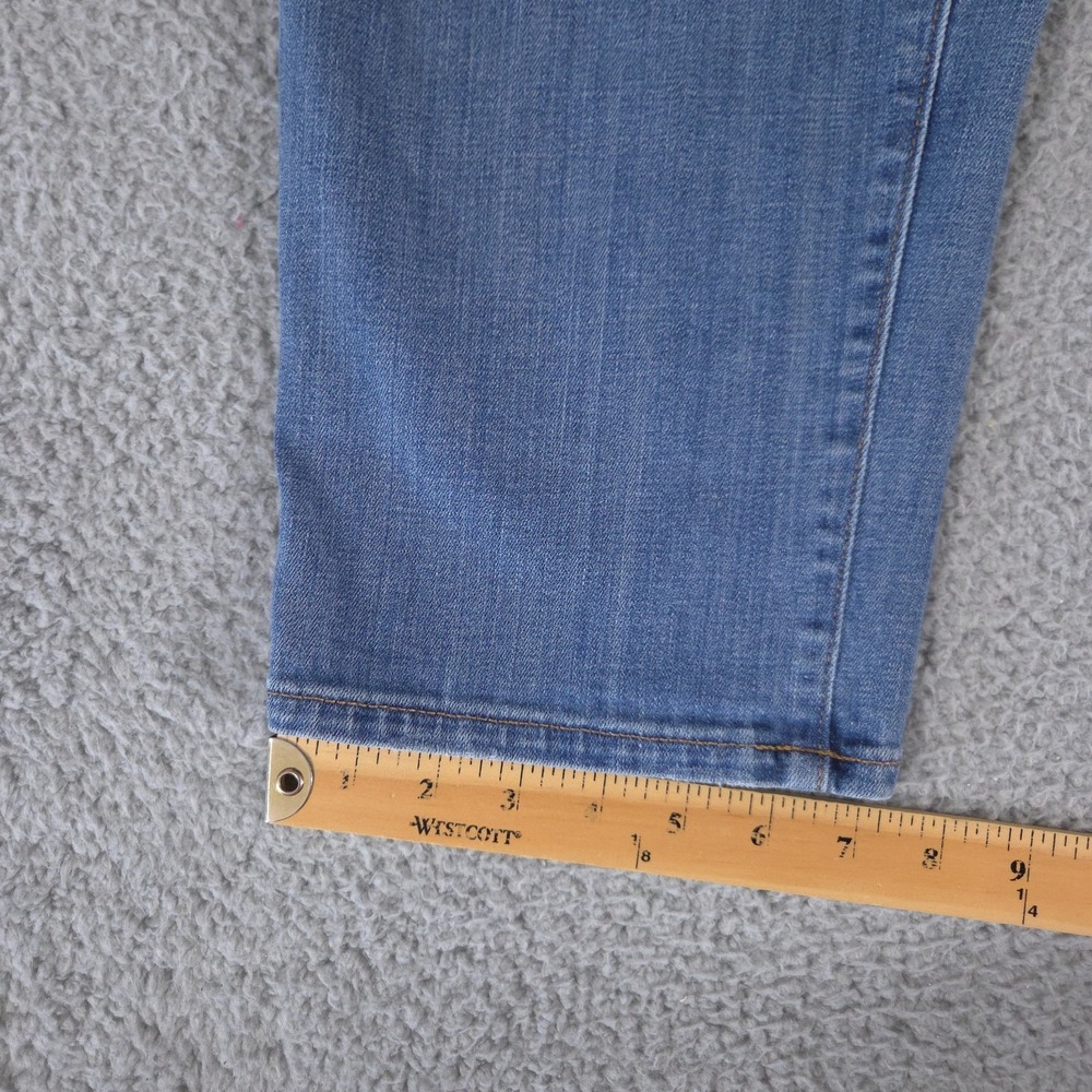 Chicos Jeans Womens 3R Blue So Slimming Girlfriend Crop Medium Wash Denim US 14R - Picture 2 of 12